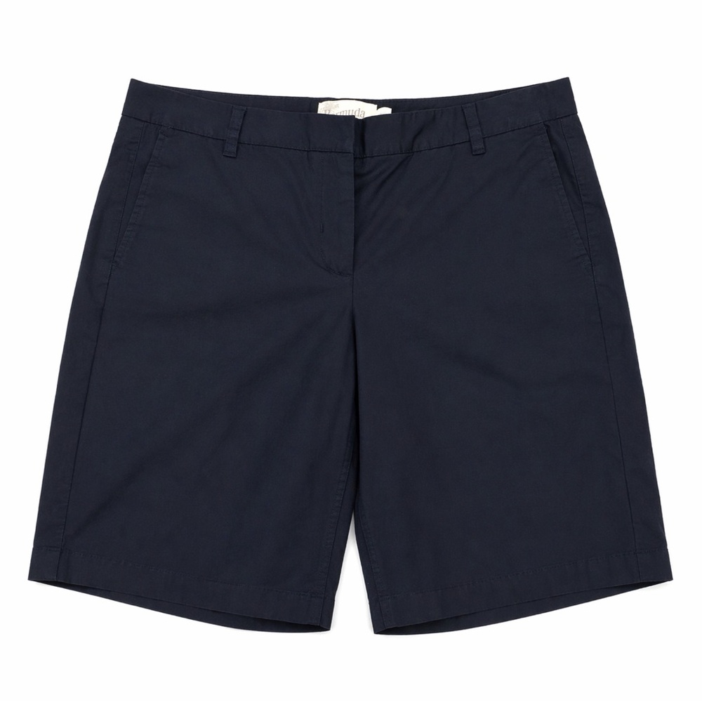 J Crew Bermuda Women's Size 10 Black Chino Preppy Minimalist Shorts
